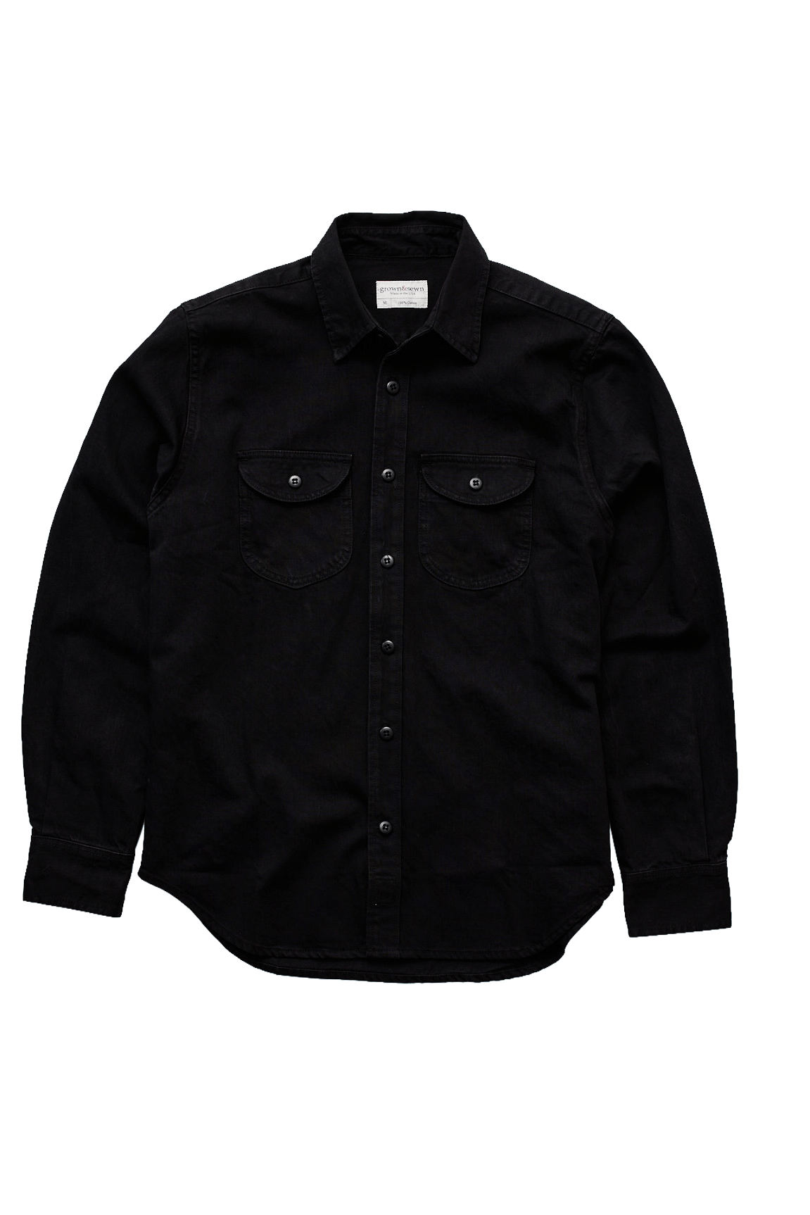 Walsh Cone Mills White Oak Black Denim Shirt - grown&sewn
