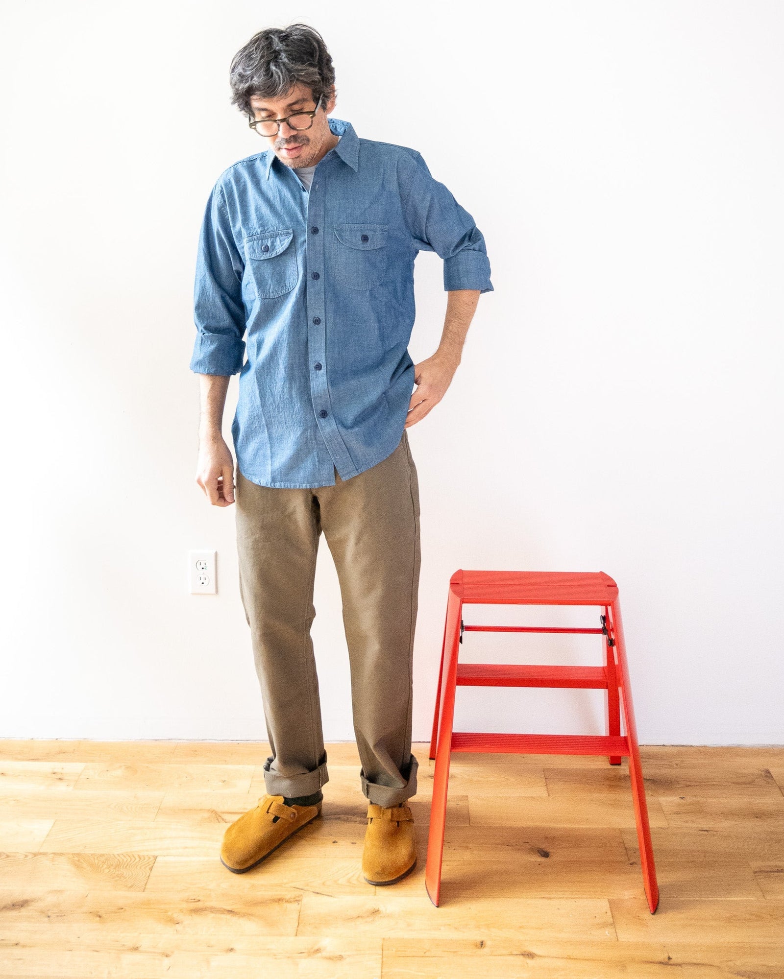 Walsh Work Shirt - 6 oz Rinsed Chambray - grown&sewn