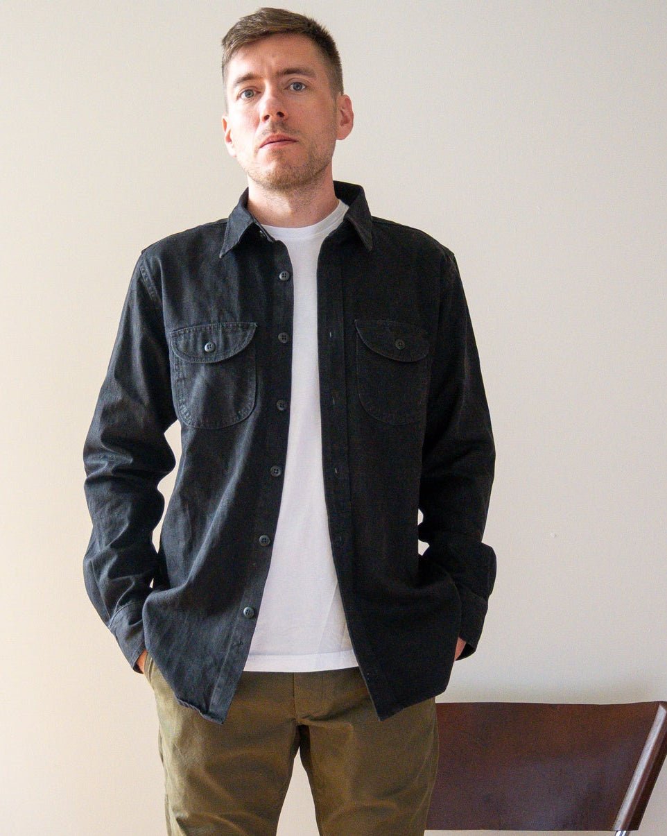 Walsh Work Shirt - 8 oz. Brushed Canvas - Black - grown&sewn
