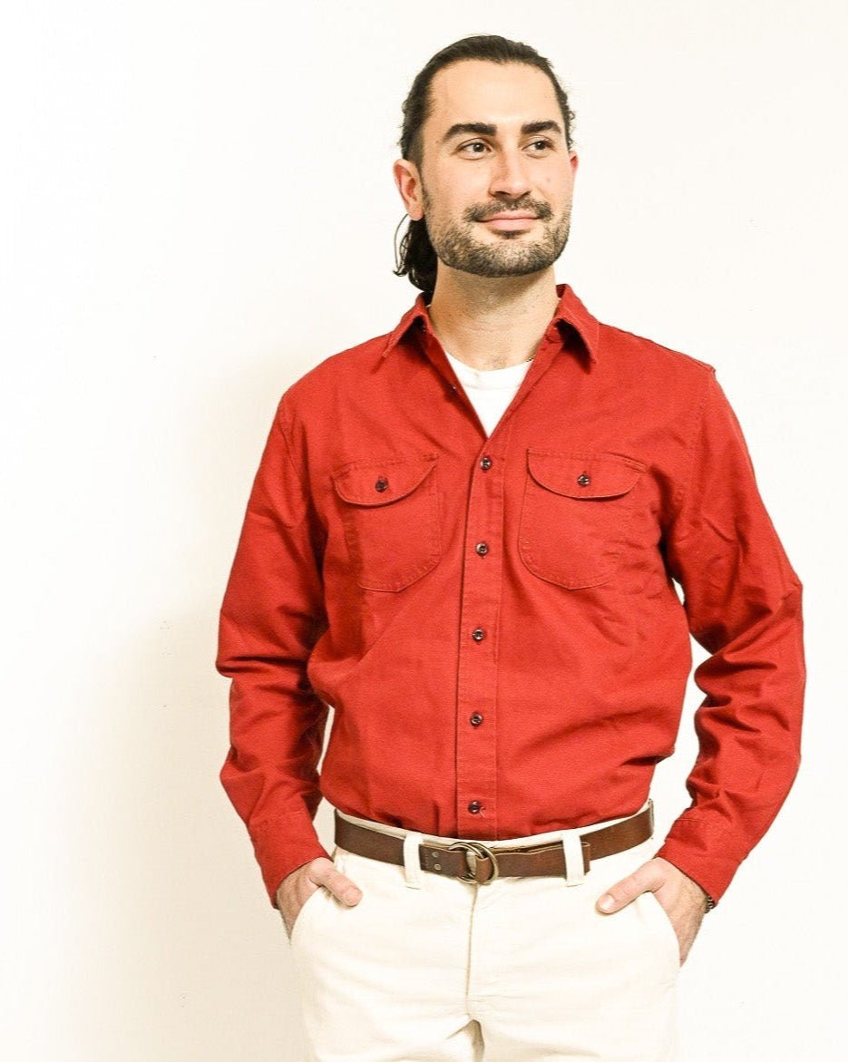 Walsh Work Shirt - 8 oz. Brushed Canvas - Brick - grown&sewn
