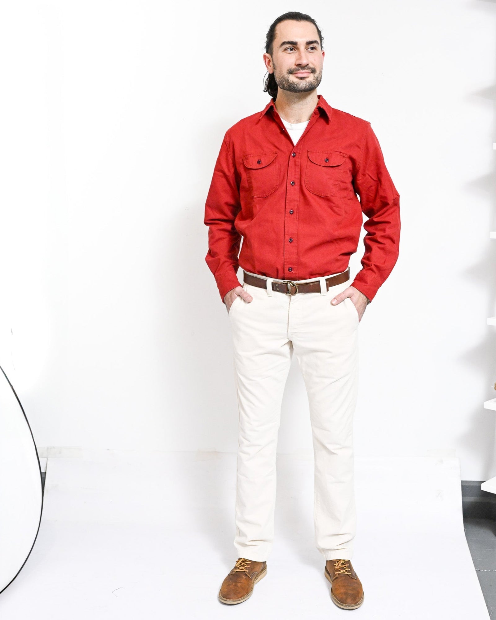 Walsh Work Shirt - 8 oz. Brushed Canvas - Brick - grown&sewn