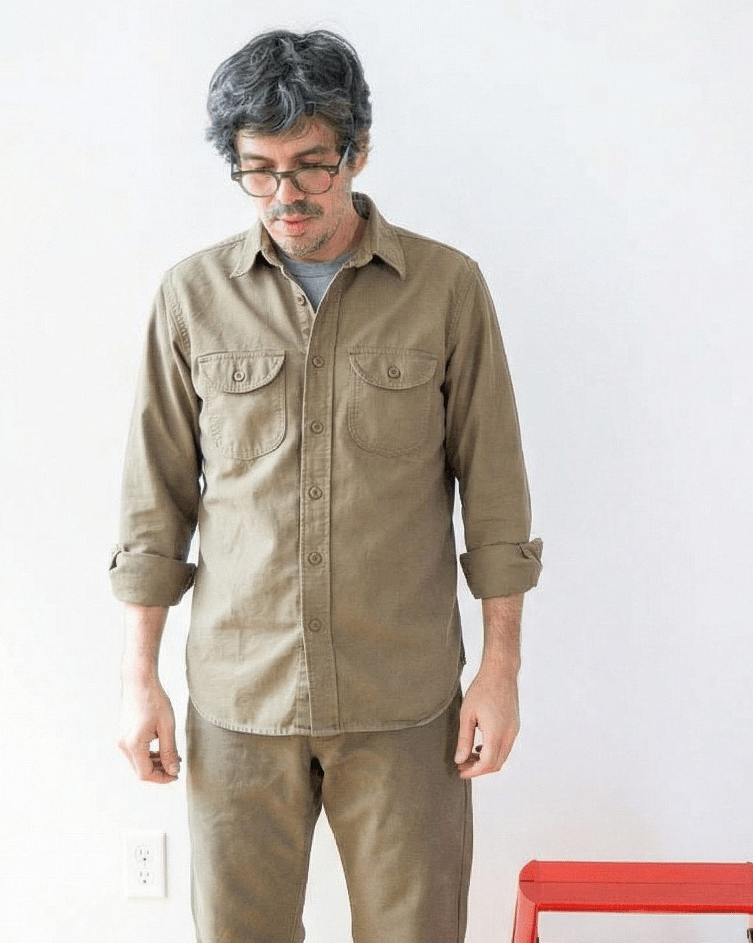 Walsh Work Shirt - 8 oz. Brushed Canvas - Khaki - grown&sewn