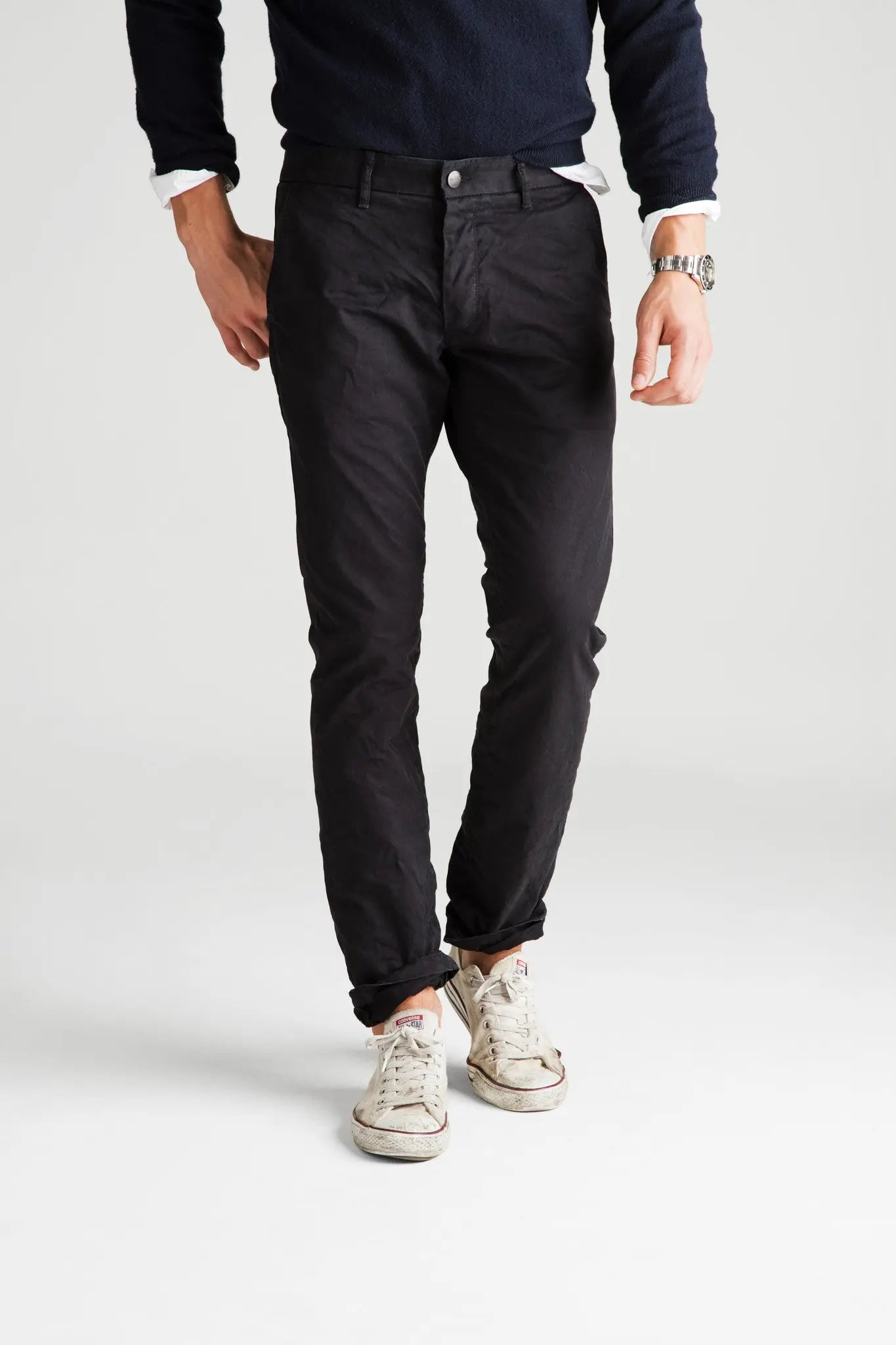 Independent Slim Pant - Black Bottoms grown&sewn 