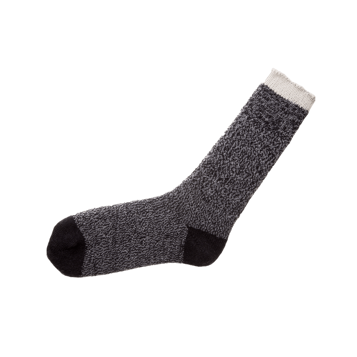 Alpaca Socks - Melange Black - grown&amp;sewn