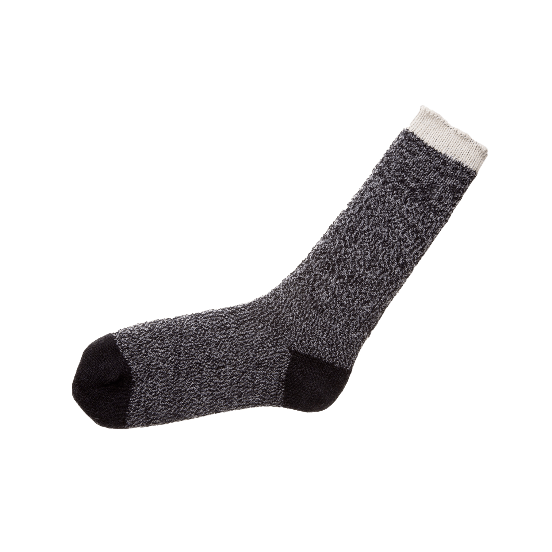 Alpaca Socks - Melange Black - grown&sewn