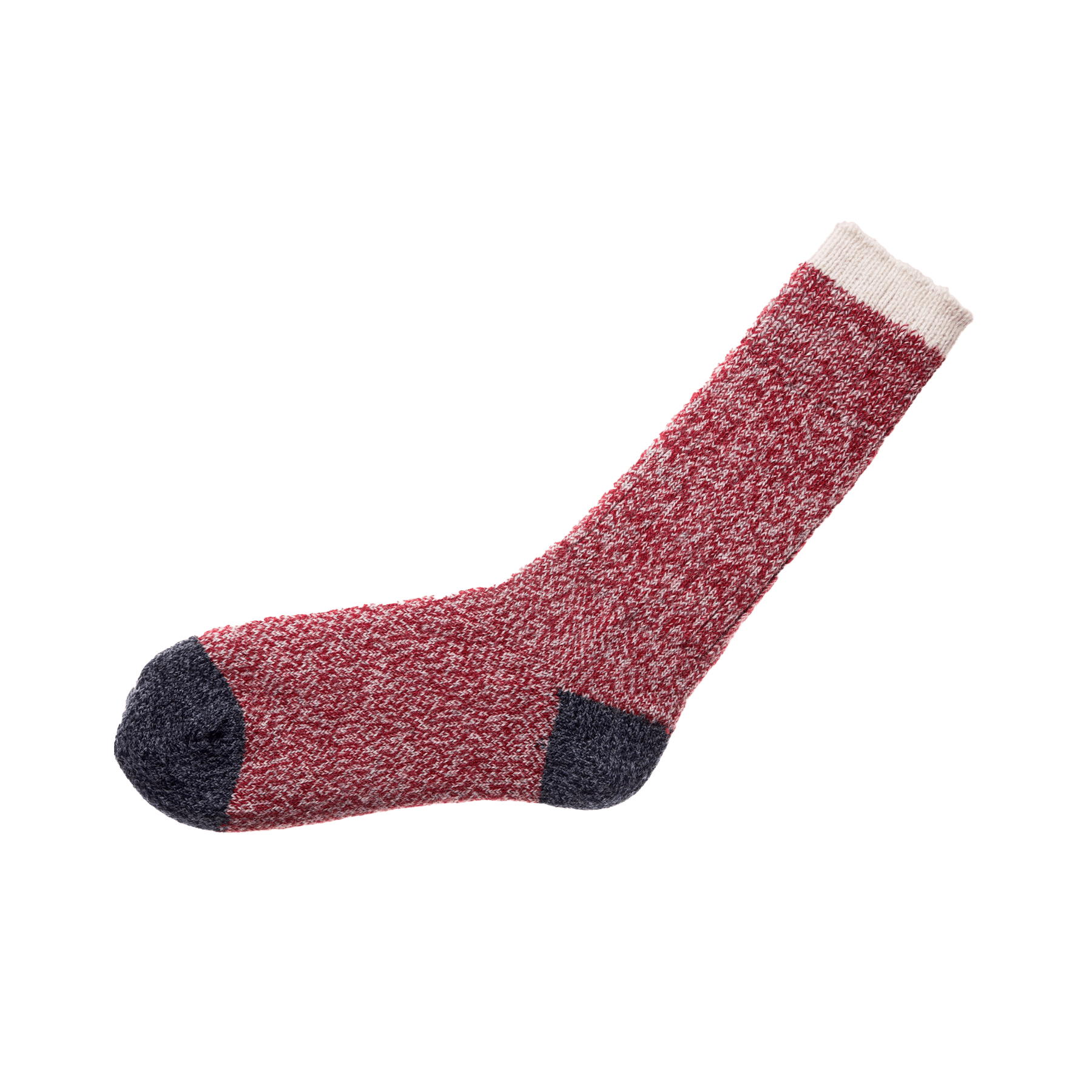 Alpaca Socks - Melange Rojo - grown&sewn