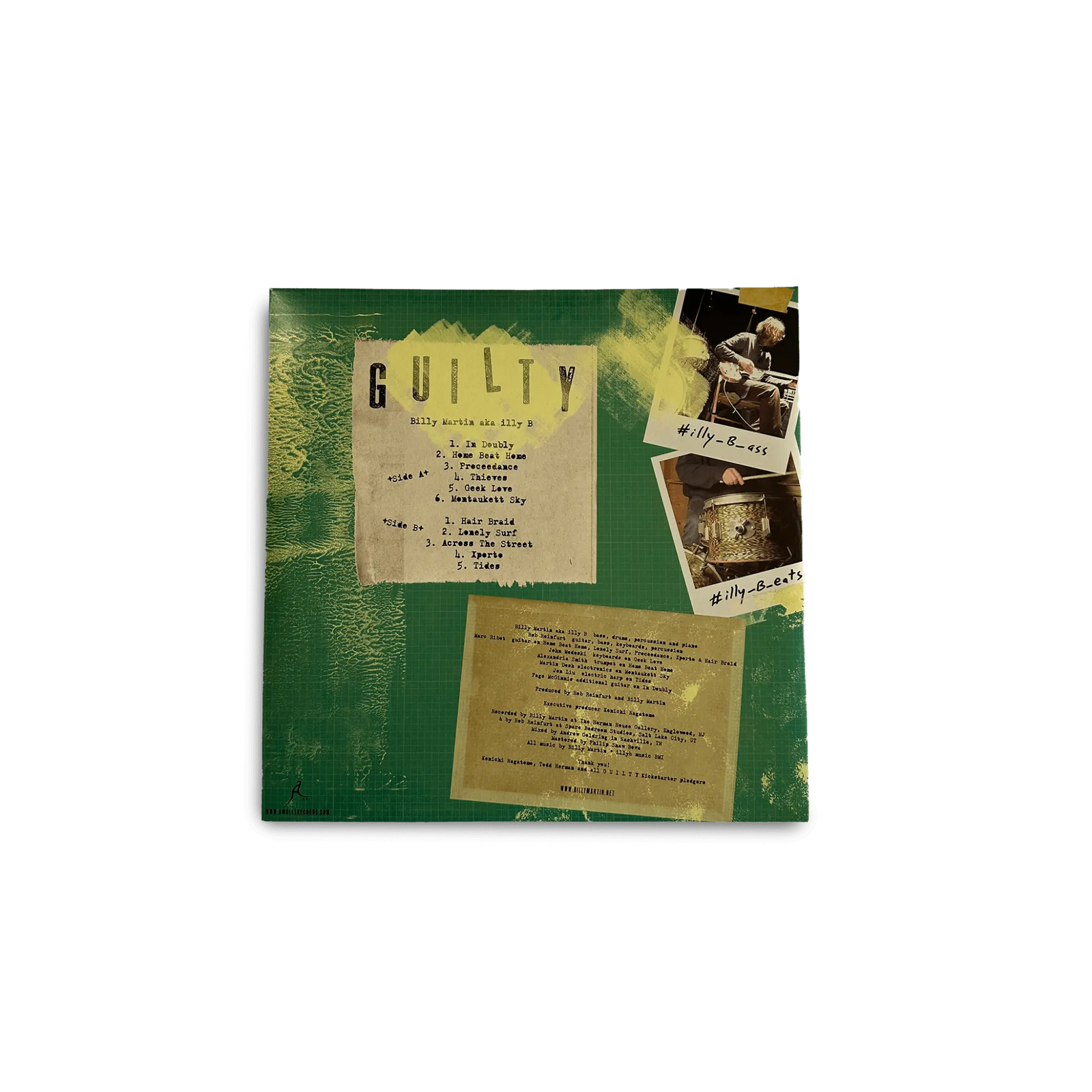 Billy Martin - 'Guilty' Clear Vinyl Record - grown&sewn