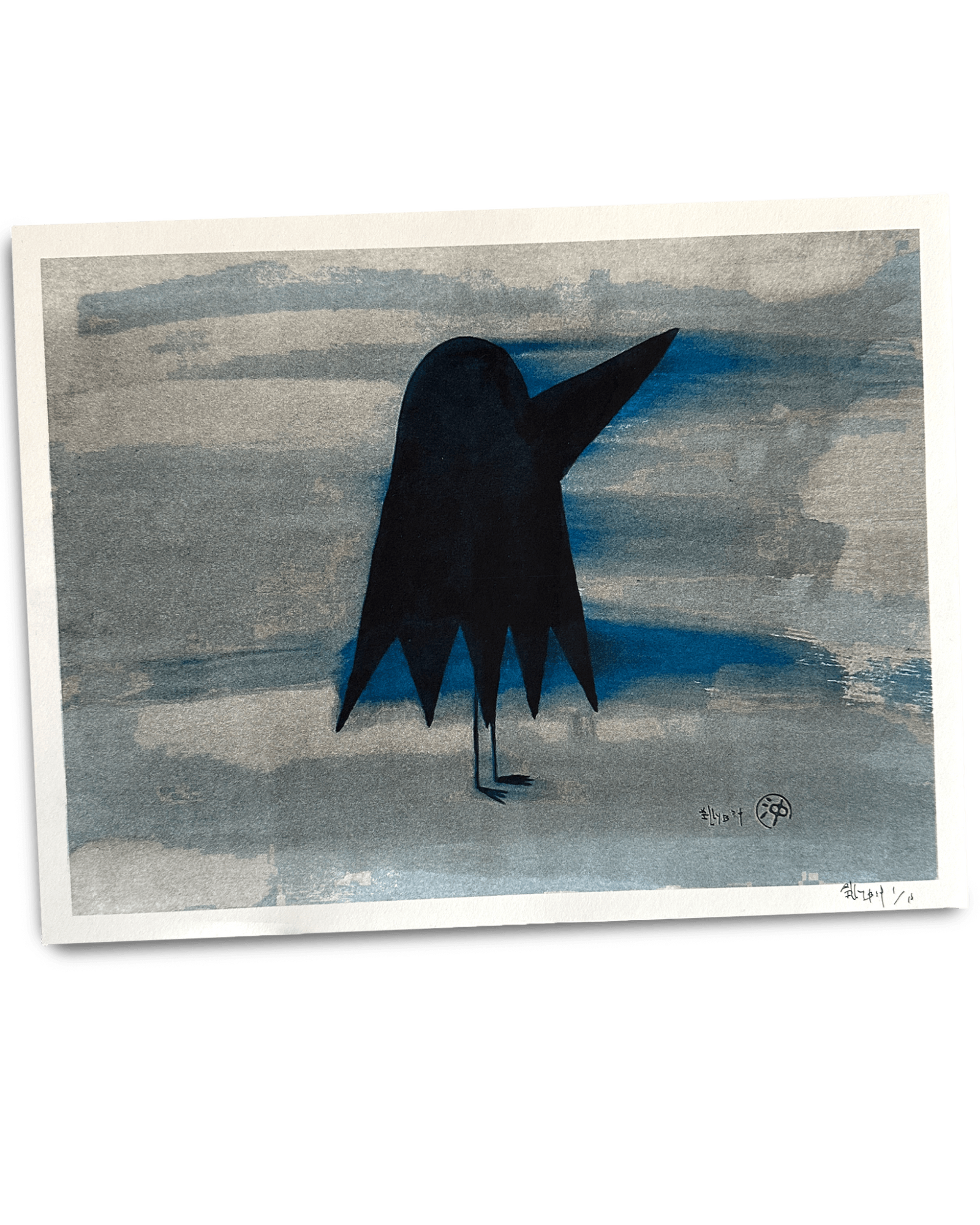 Billy Martin Water Illies Risograph Print - Bird - grown&sewn