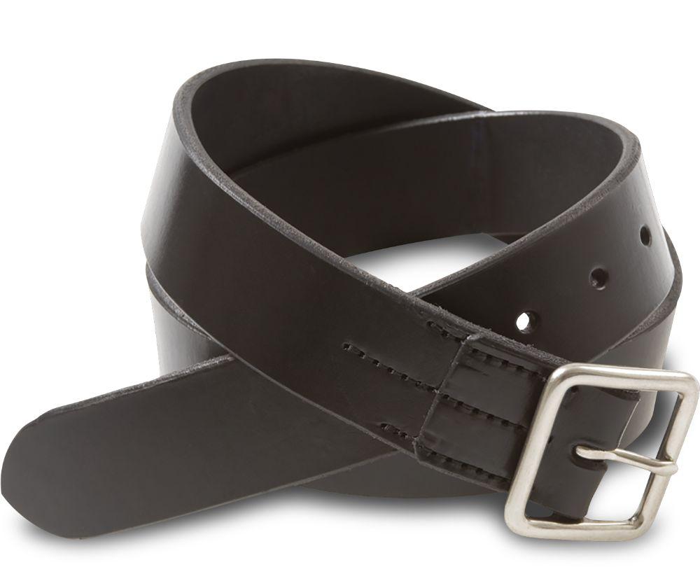 Black Vegetable Tanned Leather Belt 96564 - grown&sewn