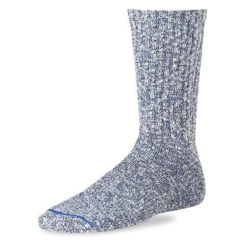 Cotton Ragg Crew Sock 97168 Blue/White - grown&sewn