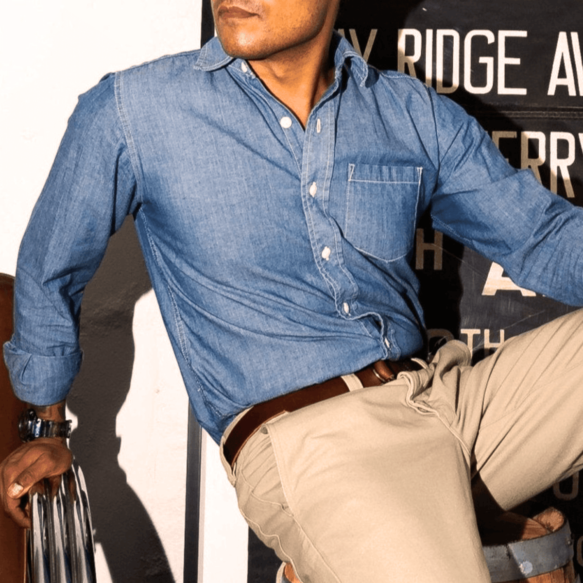 Dean - Indigo Chambray Shirt - grown&amp;sewn
