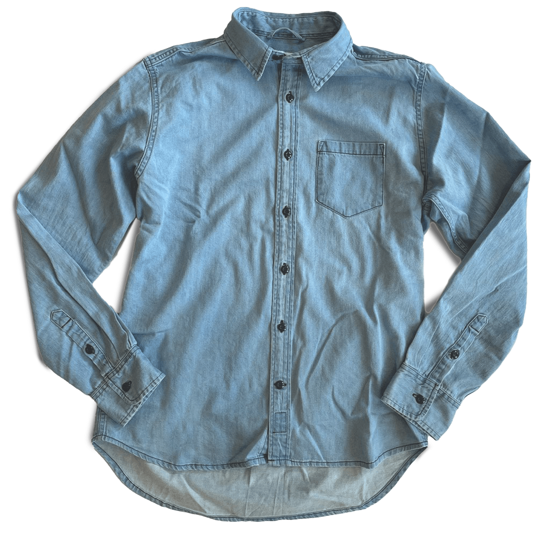 Dean Shirt - Faded Natural Indigo Twill - grown&sewn