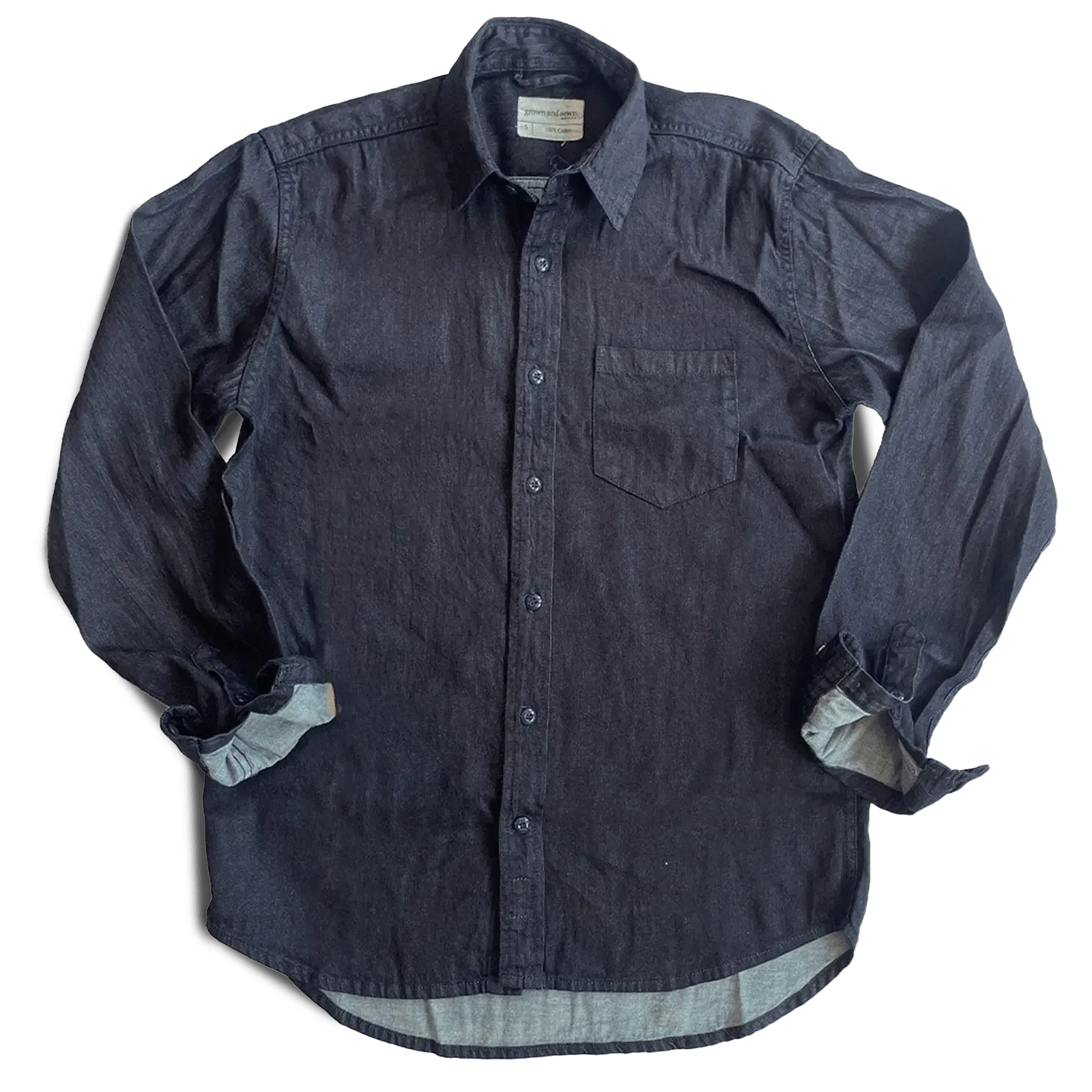 Dean Natural Indigo Shirt - Twill - grown&sewn