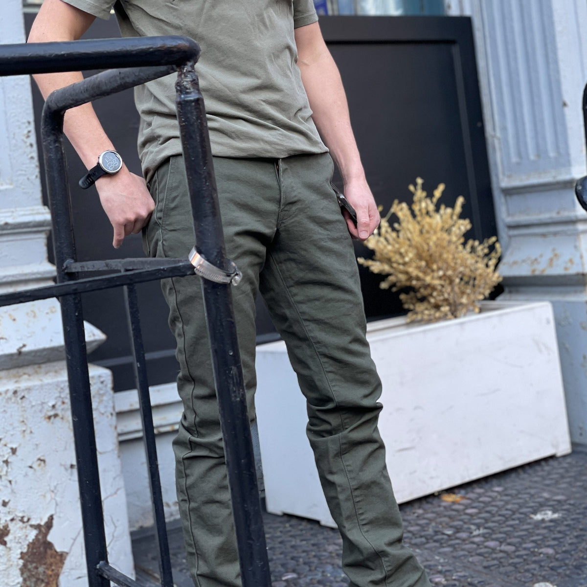 Foundation Canvas Pant - 12 oz. - Olive - grown&amp;sewn
