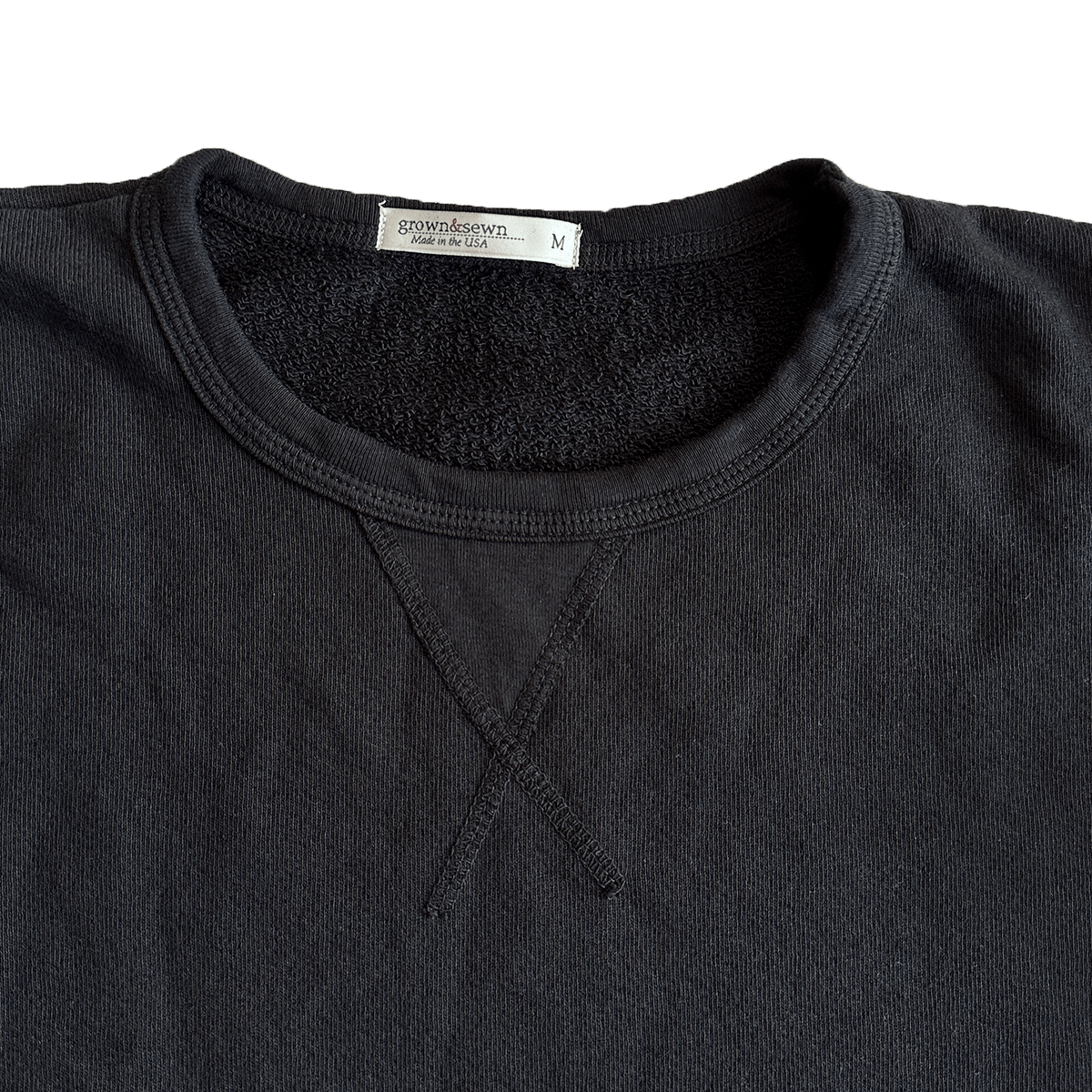 French Terry Sweatshirt - Black - grown&amp;sewn