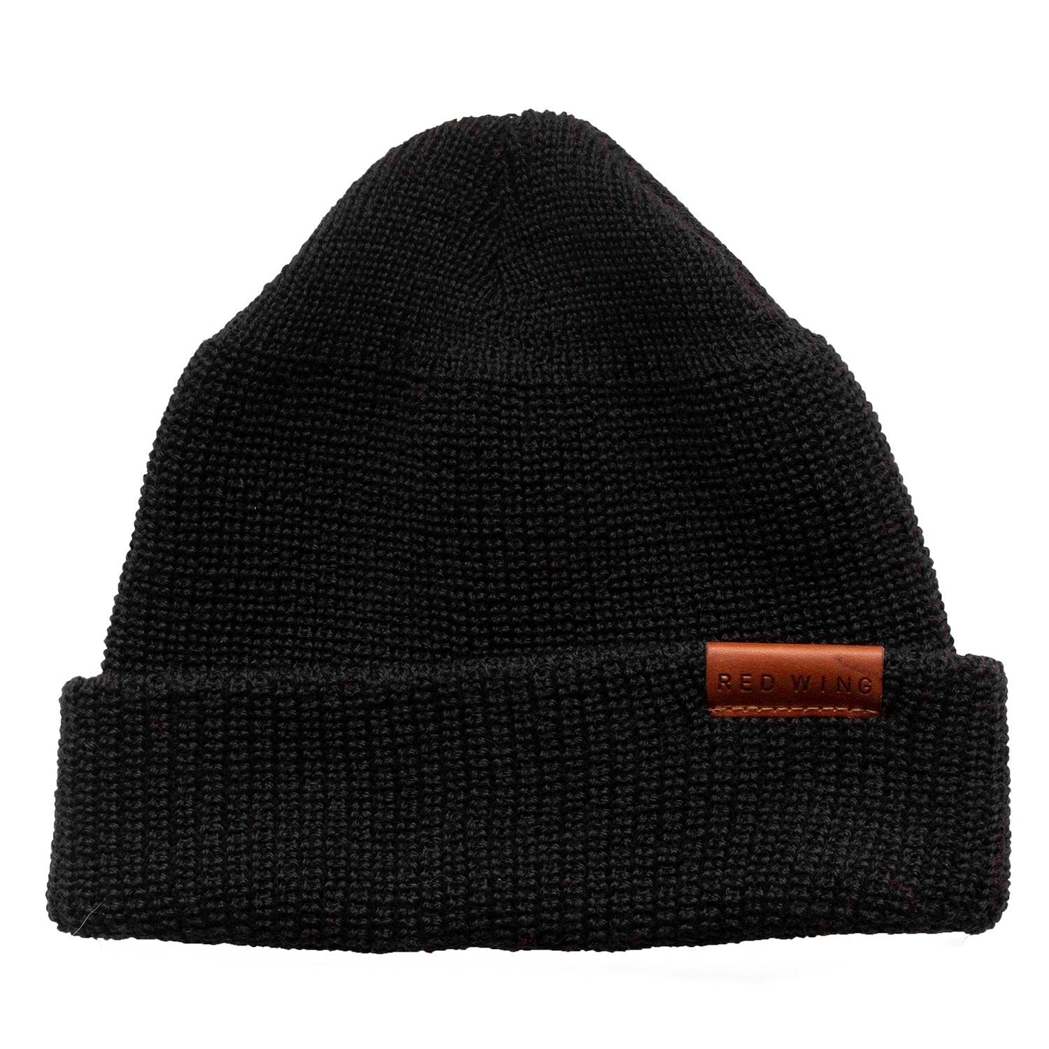 Merino Wool Knit Cap 97492 Black - grown&sewn