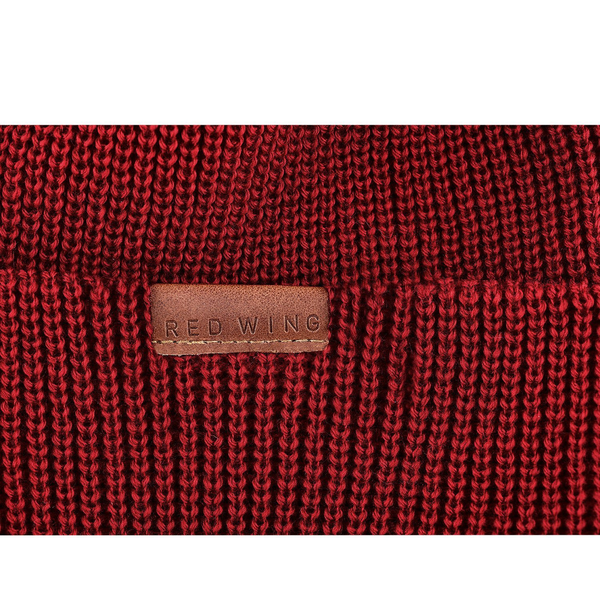 Merino Wool Knit Cap 97493 Red - grown&amp;sewn