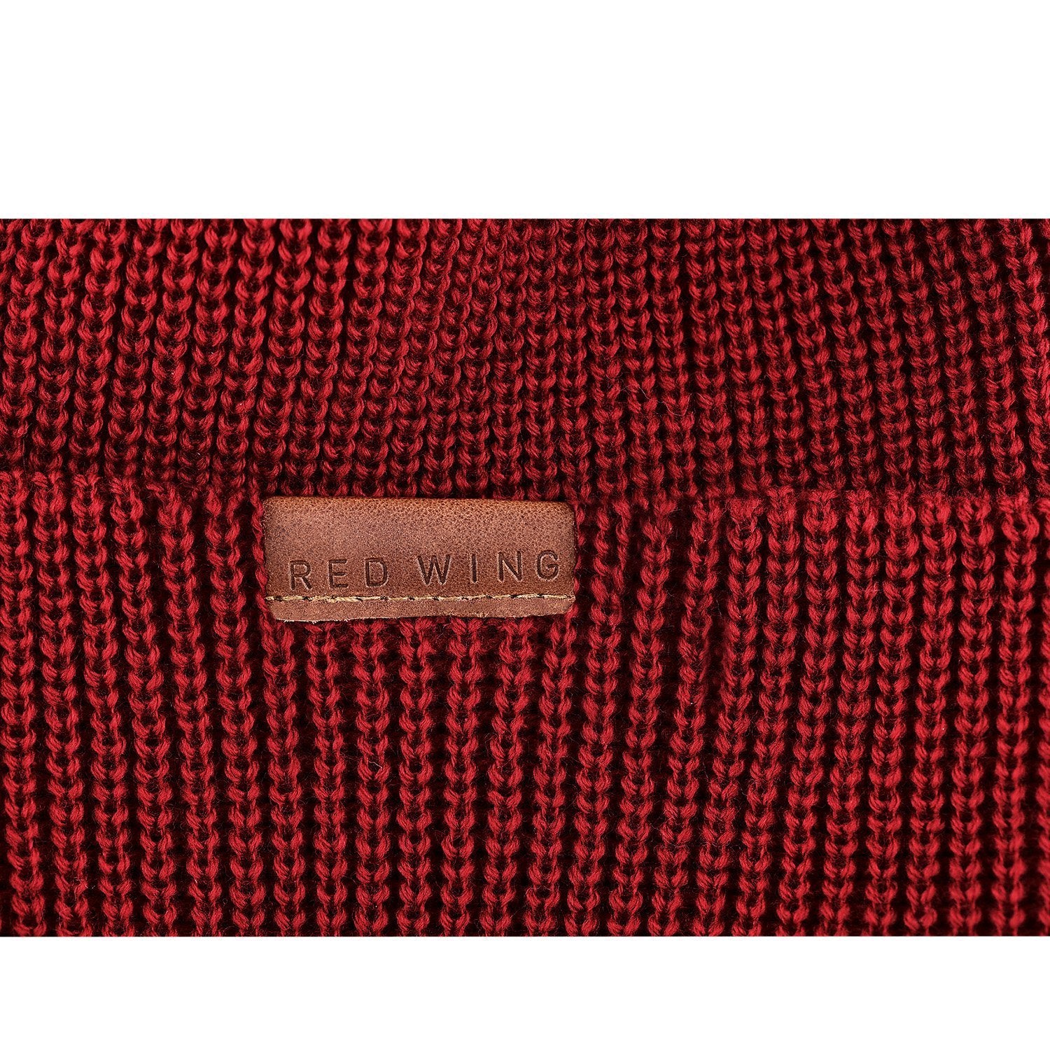 Merino Wool Knit Cap 97493 Red - grown&sewn