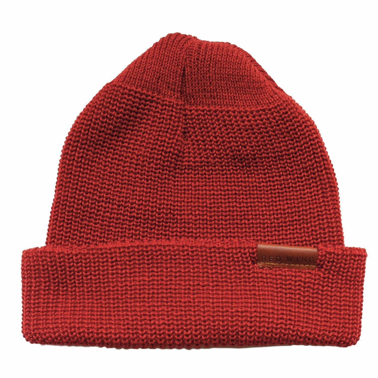 Merino Wool Knit Cap 97493 Red - grown&sewn