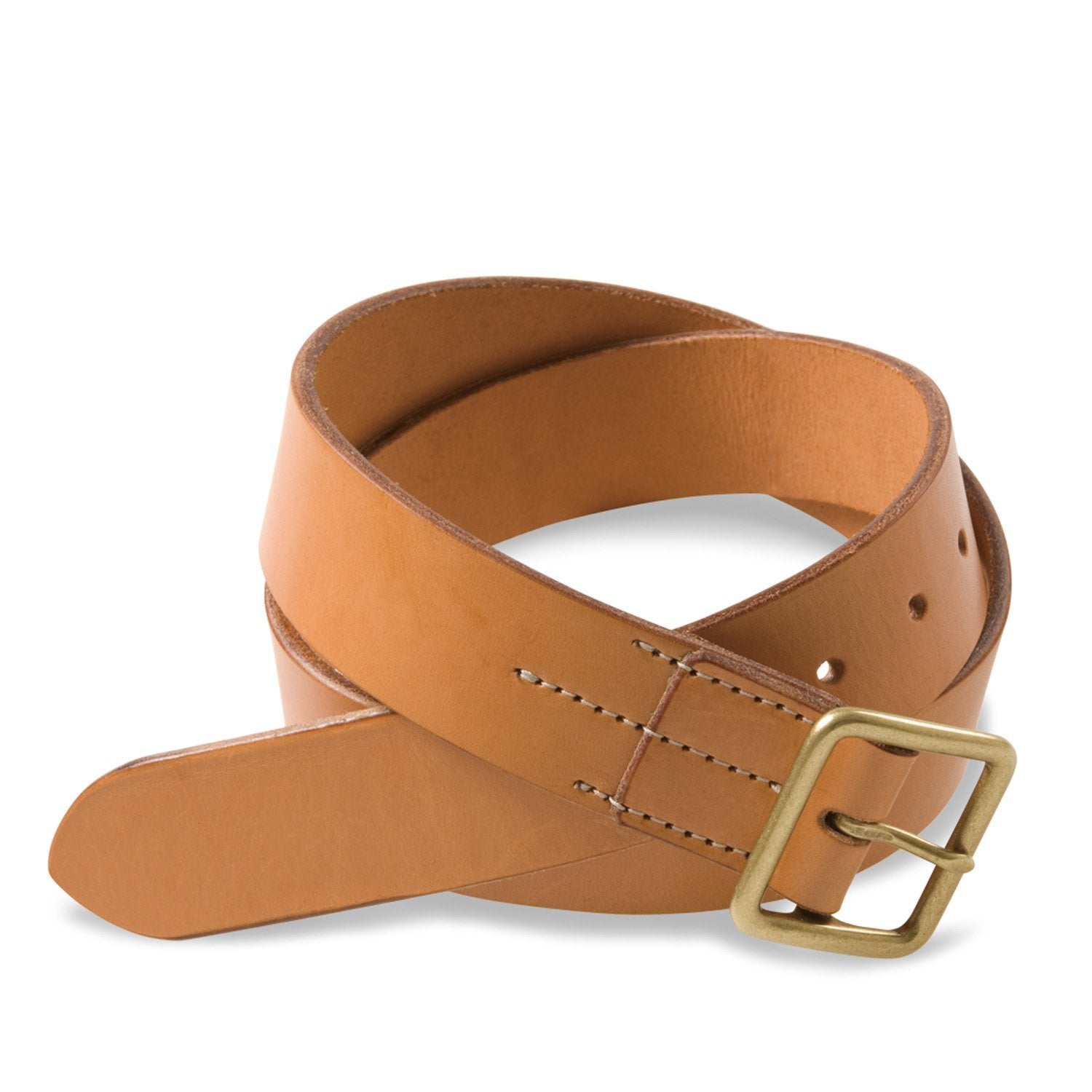 Natural Vegetable Tanned Leather Belt - grown&sewn