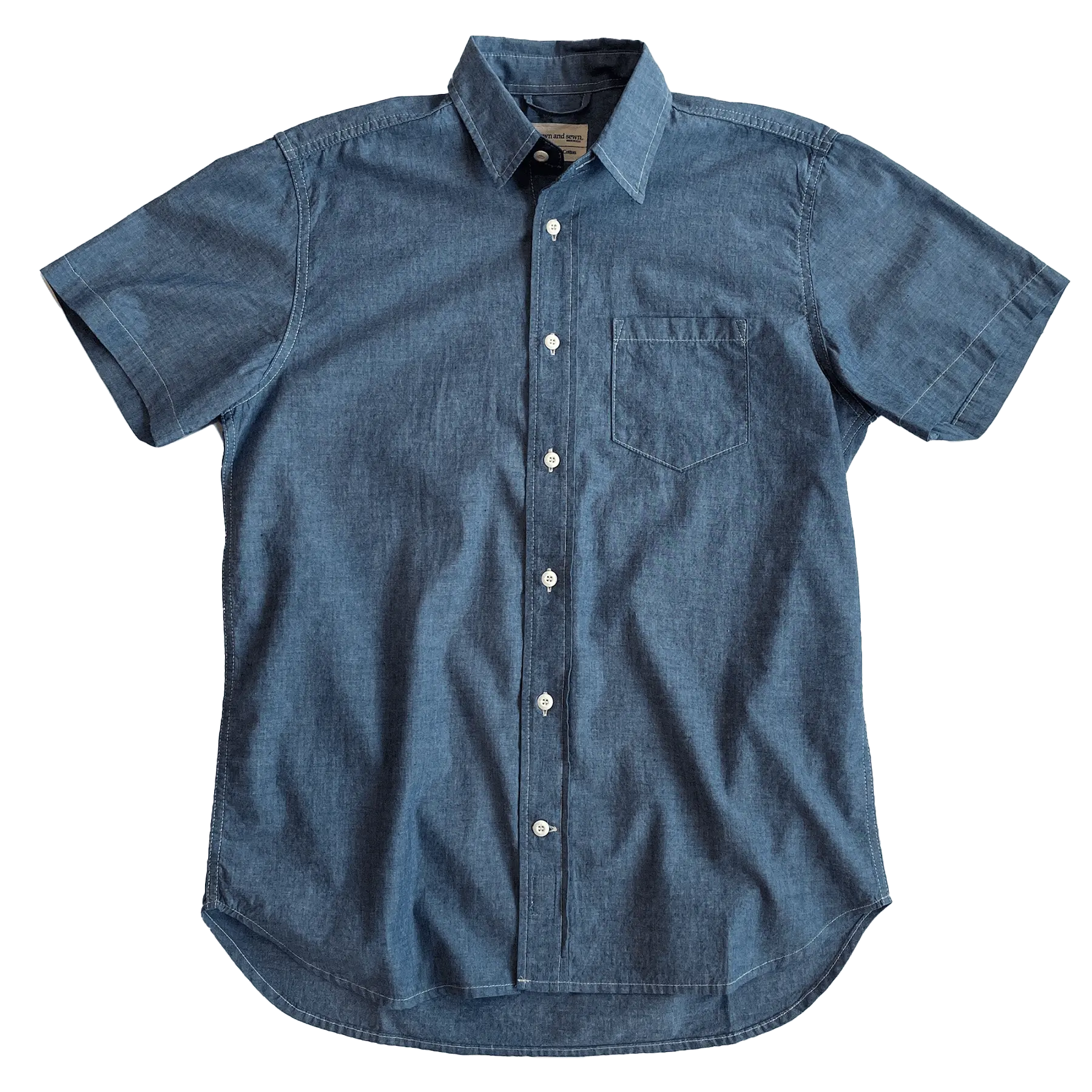 Short Sleeve Dean - Ultra-Soft Japanese Chambray - Indigo - grown&sewn