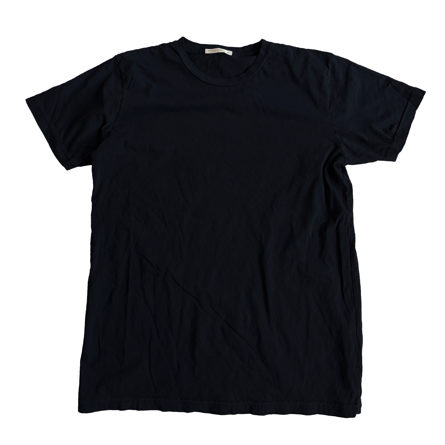Short Sleeve Jersey Crew Neck - Black - grown&sewn