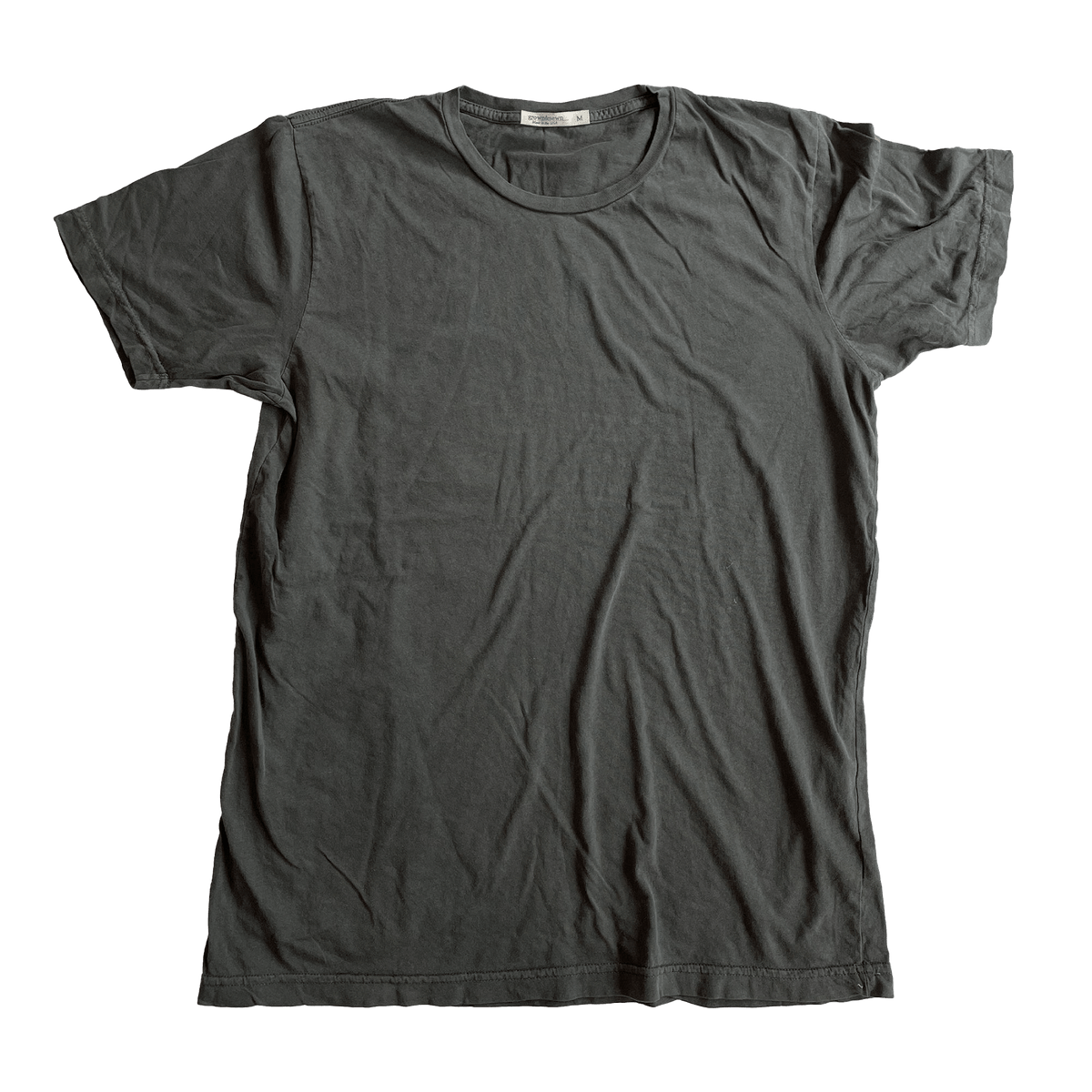 USA Crew Neck T-Shirt - Coal - grown&amp;sewn