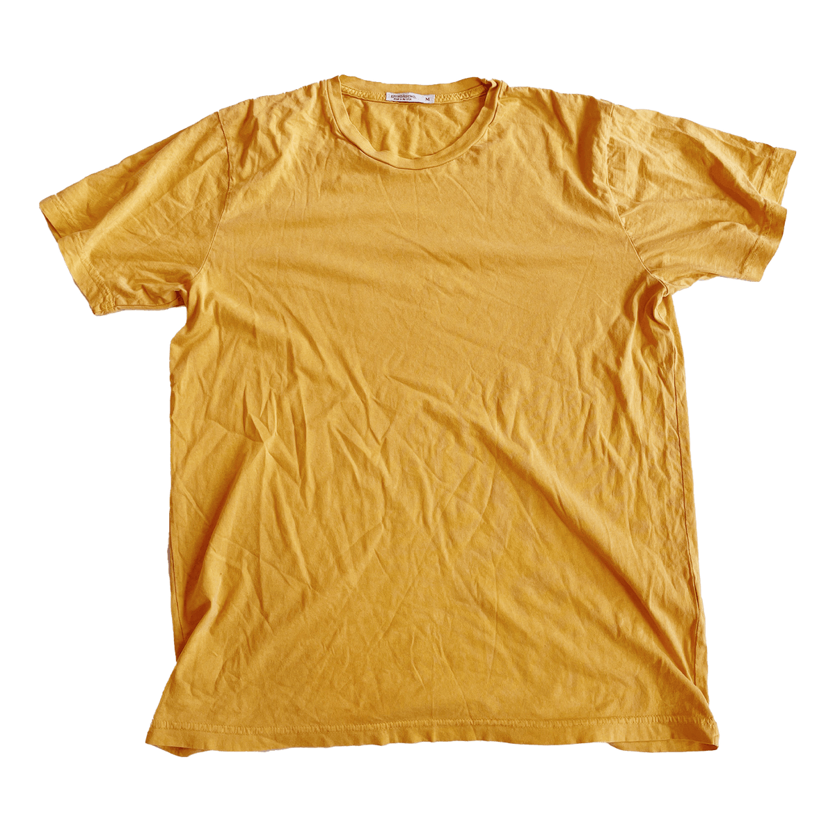 USA Crew Neck T-Shirt - Gold - grown&amp;sewn