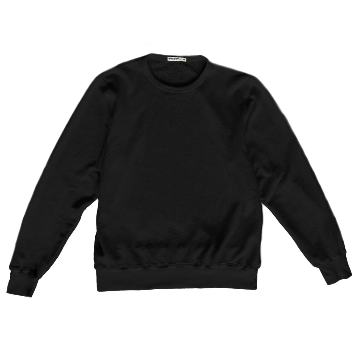 Vintage French Terry Sweatshirt - Black - grown&amp;sewn