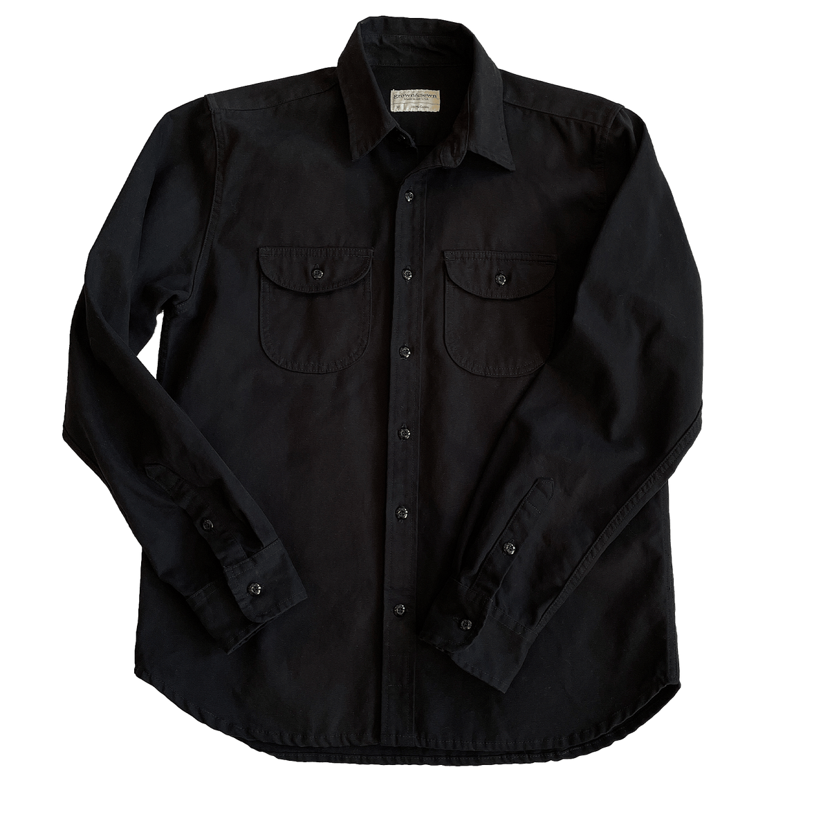Walsh Work Shirt - 8 oz. Brushed Canvas - Black - grown&amp;sewn