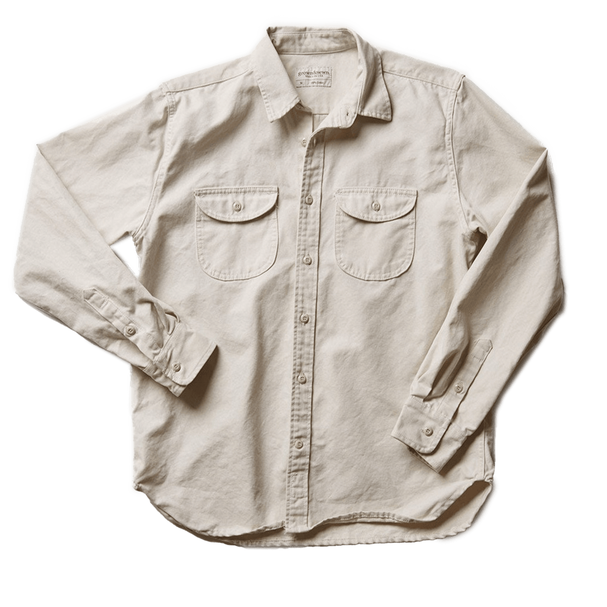 Walsh Work Shirt - 8 oz. Brushed Canvas - Natural - grown&amp;sewn