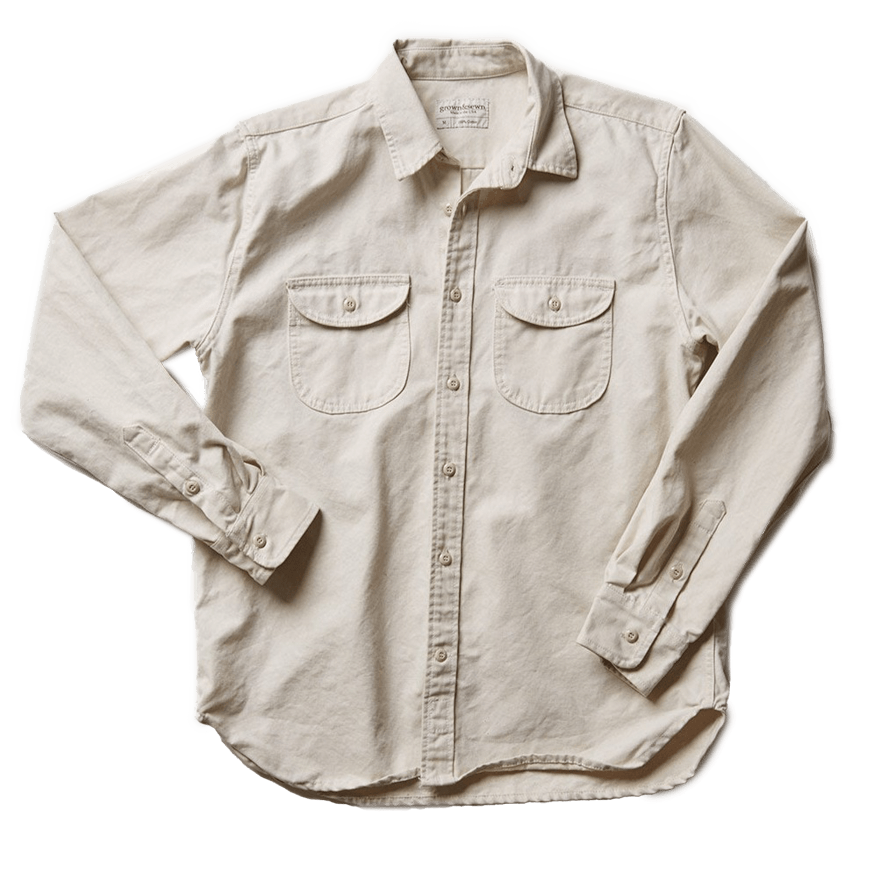 Walsh Work Shirt - 8 oz. Brushed Canvas - Natural - grown&sewn
